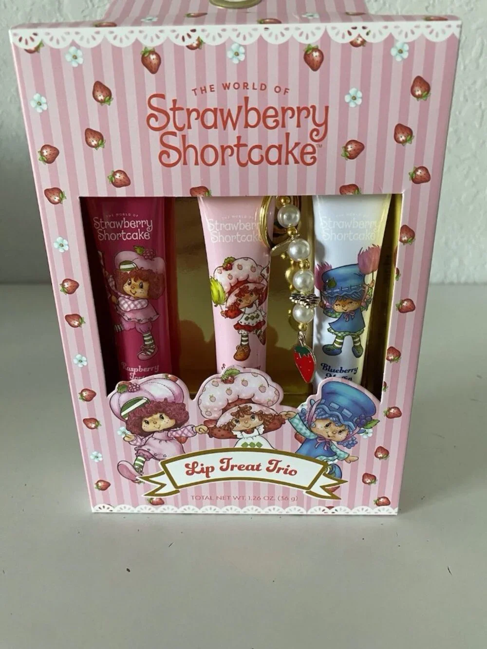 Set Of 3 Strawberry Shortcake Lip Treat Trio Lip Gloss Raspberry Blueberry NEW